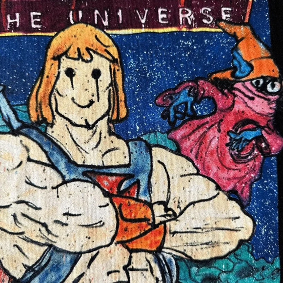 Madsaki Masters of the Universe T-Shirt Mens Large Black He-Man Short Sleeve Tee - Picture 8 of 12